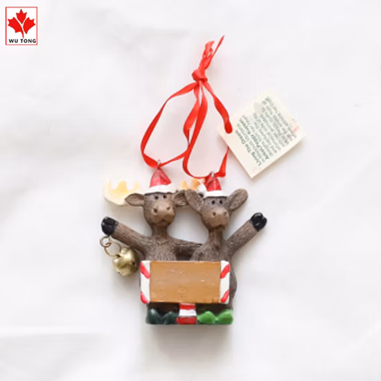 Factory Customized Resin Christmas Tree Decoration Pendant Christmas Pendant Deer Three-Dimensional Crafts