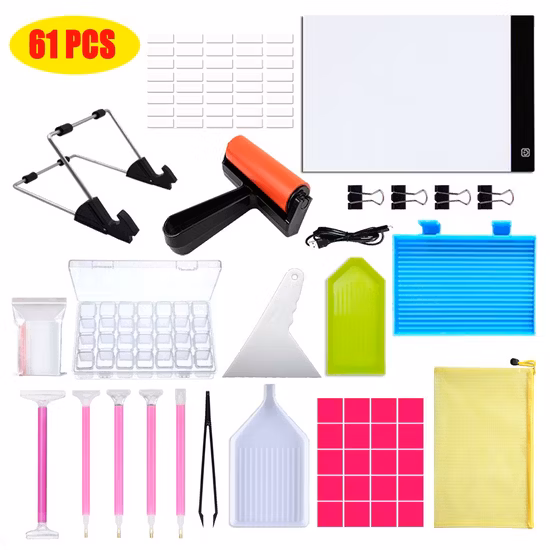 Accessory Kit with Diamond Embroidery Box and Multiple Sizes of Adult Painting Pens for Making Art Crafts DIY Diamond Painting Accessories